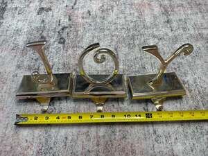 Pottery Barn Silver Plated Christmas Stocking Holders JOY